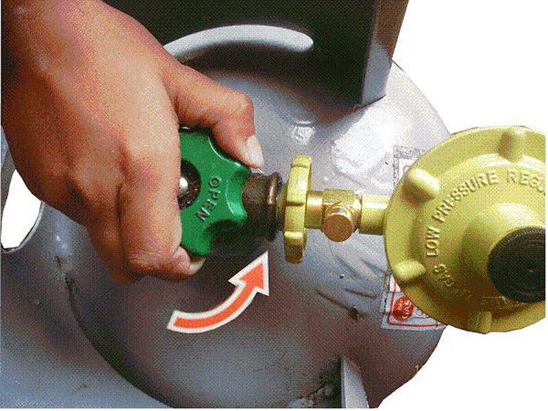 Khóa van bình gas ngay lập tức khi phát hiện dấu hiệu bất thường