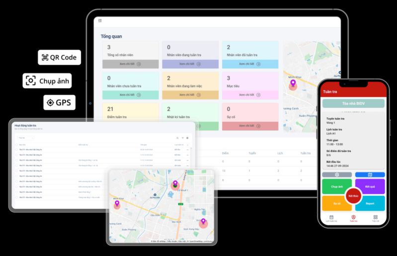 Máy tuần tra bảo vệ phát huy tối đa tác dụng khi được đặt trong giải pháp an ninh tiêu chuẩn